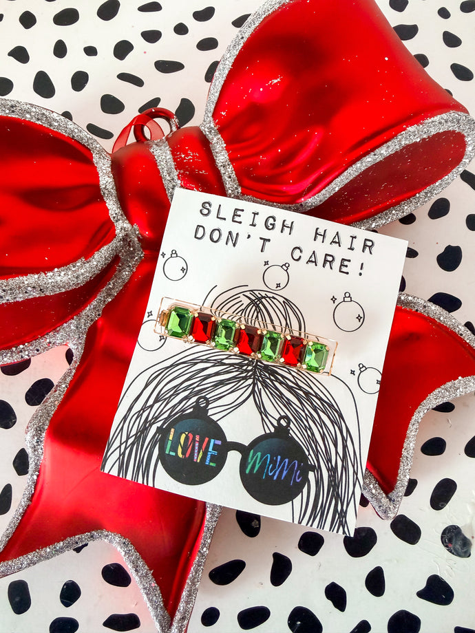 Holiday Jeweled Bar Clip