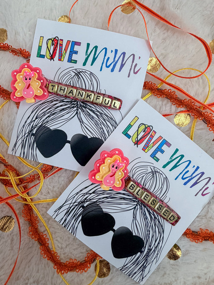 Thankful/Blessed Turkey Clip