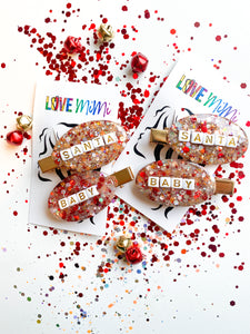 Santa Baby Pigtail Clips