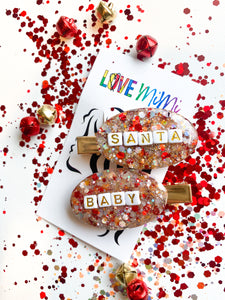 Santa Baby Pigtail Clips