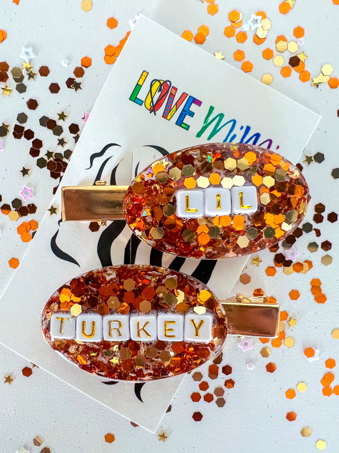 Lil Turkey Pigtail Clips