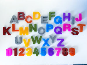 Rainbow Glitter Alphabet Set